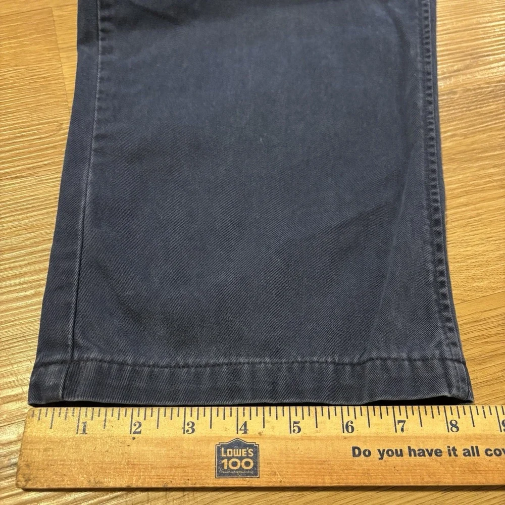 VTG Polo Ralph Lauren Andrew Pants Mens 35x32 Navy Blue Double-Pleated Made USA